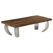 vidaXL Stolik kawowy Opium, drewno z podkładów i stal, 110x60x35 cm vidaXL 246293