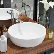 vidaXL Umywalka ceramiczna, okrągła 42 x 12 cm, biała vidaXL 142341
