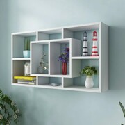 vidaXL Wisząca półka z 8 przegrodami, biała vidaXL 242548