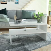 vidaXL Stolik kawowy, 90x59x42 cm, płyta wiórowa, biały vidaXL 244854