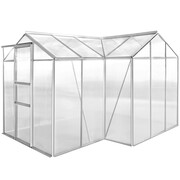 vidaXL Szklarnia aluminiowa, 1 sekcja z podwójnymi panelami vidaXL 43243