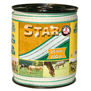 Kerbl Elektryczna taśma ogrodzeniowa Star, PE, 200 m, 20 mm, 441502 Kerbl 441502