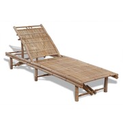 vidaXL Regulowany leżak bambusowy vidaXL 41499