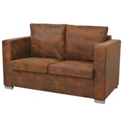 vidaXL Sofa 2-osobowa, 137 x 73 x 82 cm, sztuczny zamsz vidaXL 244702