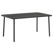 vidaXL Ogrodowy stół jadalniany, stal, 150 x 90 x 72 cm, ciemnoszary vidaXL 44259