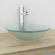 vidaXL Umywalka z matowego, hartowanego szkła 42 cm vidaXL 142230