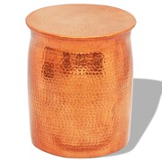 vidaXL Stolik kawowy/stołek z młotkowanego aluminium, kolor mosiądzu vidaXL 242325