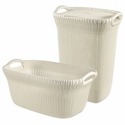 Curver Kosz na pranie i koszyk do magla Knit, 97 L, 240685 Curver 240685