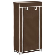vidaXL Półka na buty z materiału, brąz (58 x 28 x 106 cm) vidaXL 240504