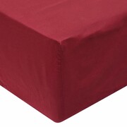 vidaXL Prześcieradła z gumką 200x220 cm, bawełna, burgundowe, 2 szt. vidaXL 132079