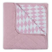 Jollein Kocyk dla dzieci Mini Waffle, 120 x 150 cm, stary róż, Jollein 522-524-65070