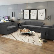 vidaXL Komplet wypoczynkowy 3+2+1 ciemnoszary materiał vidaXL 274215