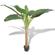 vidaXL Sztuczne drzewko bananowe z doniczką, 150 cm, zielone vidaXL 244454