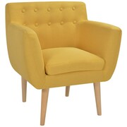 vidaXL Fotel 67x59x77 cm, żółty materiał vidaXL 244069