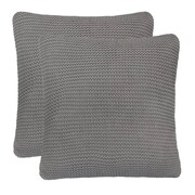 vidaXL 2 poduszki, bawełna o grubym splocie, 45x45 cm, ciemnoszare vidaXL 245102