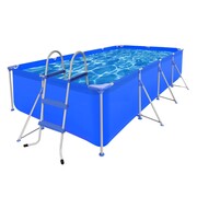 vidaXL Basen ze stalową drabinką 394 x 207 x 80 cm vidaXL 270462