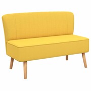 vidaXL Sofa 117x55,5x77 cm, żółty materiał vidaXL 244074