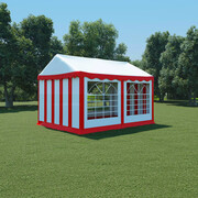 vidaXL Namiot ogrodowy, pawilon imprezowy PVC, 3x4 m, czerwono-biały vidaXL 274962
