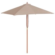 vidaXL Parasol ogrodowy na drewnianym słupku, 150 x 200 cm, taupe vidaXL 44536