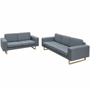 vidaXL Sofy: 2-osobowa i 3-osobowa, jasnoszare vidaXL 273815