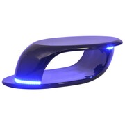vidaXL Stolik do kawy z włókna szklanego, czarny,z podświetleniem LED vidaXL 242777