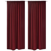 vidaXL Bordowe zasłony zaciemniające pomieszczenie Blackout x2 140 x 245 cm vidaXL 130368