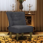 vidaXL Fotel francuski, materiałowy, szary vidaXL 240287