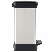 Curver Kosz na śmieci Deco z pedałem, 30 L, srebrny, 240642 Curver 240642
