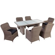 vidaXL Zestaw mebli ogrodowych, 13 części rattan PE, brązowy vidaXL 41810