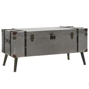 vidaXL Stolik kawowy z płyty MDF i aluminium, 102 x 51 x 47,5 cm vidaXL 245759