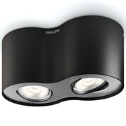 Philips myLiving Reflektor LED Phase, 2 x 4,5 W, czarny, 533023016 Philips 533023016