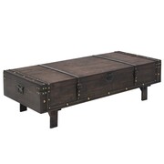 vidaXL Stolik kawowy w stylu vintage z litego drewna, 120x55x35 cm vidaXL 245802
