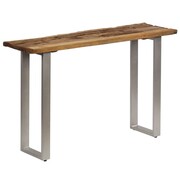 vidaXL Stolik konsola, drewno z podkładów i stal, 120 x 35 x 76 cm vidaXL 246290