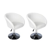 vidaXL Fotel barowy x2 biały vidaXL 60723