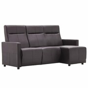 vidaXL Sofa z leżanką i odchylanym oparciem, sztuczna skóra, brązowa vidaXL 247178