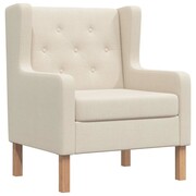 vidaXL Fotel, materiałowy, kremowy vidaXL 245449