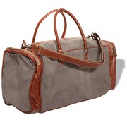 vidaXL Torba weekendowa płócienno-skórzana, ciemnoszara vidaXL 131522