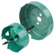 wolfcraft Otwornice ze stali węglowej, 2 szt., turkusowe, 5974000 wolfcraft 5974000