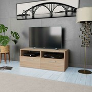 vidaXL Szafka pod TV z płyty wiórowej, 95x35x36 cm, kolor dębowy vidaXL 244868