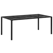 vidaXL Ogrodowy stół jadalniany, stalowa siatka, 180x90x72 cm, czarny vidaXL 44268