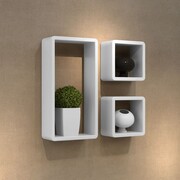vidaXL Sześcienne półki, MDF x3 vidaXL 240346
