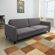 vidaXL Sofa 3 osobowa ciemnoszara tkanina vidaXL 244303