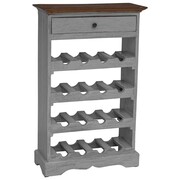 vidaXL Stojak na wino, lite drewno z recyklingu, 55x23x85 cm vidaXL 244507