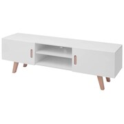 vidaXL Szafka pod TV, MDF, 150x46,5x48,5 cm biała vidaXL 242779