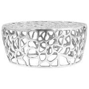 vidaXL Stolik do kawy z odlewanego aluminium, 70 x 30 cm, srebrny vidaXL 246513