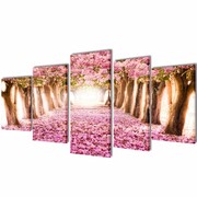 vidaXL Zestaw obrazów Canvas 100 x 50 cm Kwiat Wiśni vidaXL 241574
