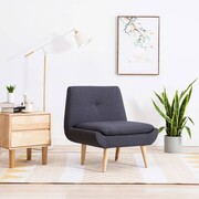 vidaXL Fotel tapicerowany tkaniną, 73 x 66 x 77 cm, ciemnoszary vidaXL 246984