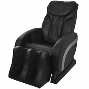 vidaXL Elektryczny fotel masujący ze sztucznej skóry, czarny vidaXL 244300