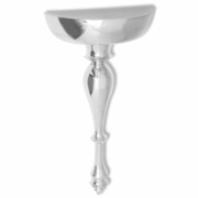 vidaXL Półka/Stolik konsola ścienna z aluminium 35x17x81 cm, srebrna vidaXL 243514