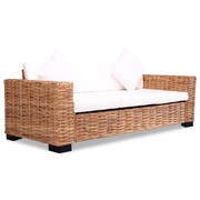 vidaXL Sofa 3-osobowa z naturalnego rattanu vidaXL 244419